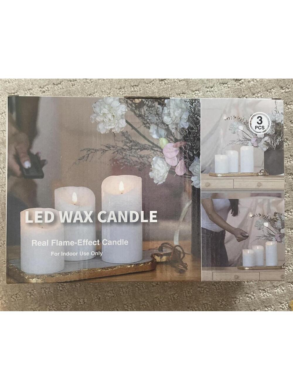 Flameless White Candles Flickering Flame Effect - LED - 4”,5”,6” With Remote NEW